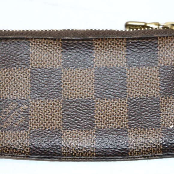 Louis Vuitton Damier Canvas Pochette Cles Key Pouch - Brown - Picture 3 of 16